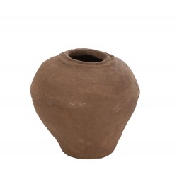 Vase irrégulier en papier marron 44x44x48 cm