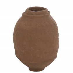 Vase irrégulier en papier marron 42x42x59 cm