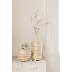 VASE BOUTEILLE MOSAIQUE/PAPIER
