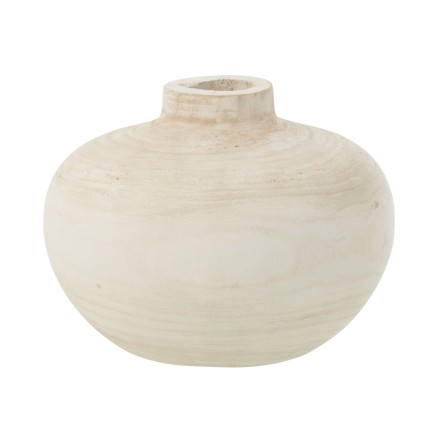 VASE BOIS BLANC LARGE