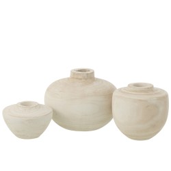VASE BOIS BLANC LARGE