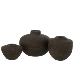 Vase en bois  23x23x18 cm