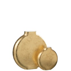Vase plat en verre transparent 24x5x26 cm