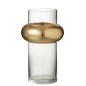 Vase cylindrique avec bague en verre transparent 15x15x25 cm Vase cylindrique avec bague en verre transparent 15x15x25 cm