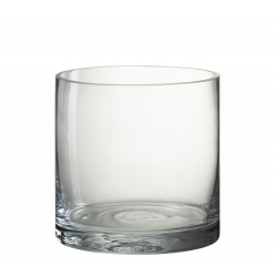 Vase rond en verre transparent 15x15x15 cm
