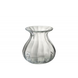 Vase en verre transparent 18x18x20 cm
