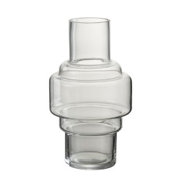 Vase en verre transparent 13.5x26cm