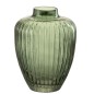Vase à ligne en verre vert 18.5x25cm Vase à ligne en verre vert 18.5x25cm