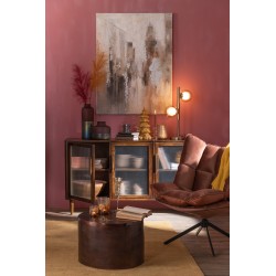 Vase rond avec col en verre multicouleur 22x22x21 cm