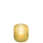 Vase droit en verre jaune L14*l14*H17cm Vase droit en verre jaune L14*l14*H17cm