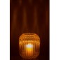 Vase droit en verre jaune L14*l14*H17cm Vase droit en verre jaune L14*l14*H17cm