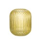 Vase droit en verre jaune L14*l14*H17cm Vase droit en verre jaune L14*l14*H17cm