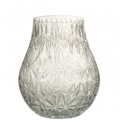Vase en verre transparent L18*l18*H22cm