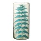 Vase avec feuille en verre multicouleur 14x14x30 cm Vase avec feuille en verre multicouleur 14x14x30 cm