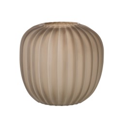 Vase ligne en verre marron 28x28x28 cm
