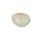 Vase boule en verre beige 13x13x10 cm