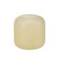Vase avec lignes en verre jaune 17x17x16 cm Vase avec lignes en verre jaune 17x17x16 cm