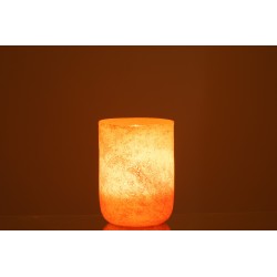 VASE ROND VERRE ORANGE MEDIUM