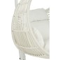 CHAISE SUSPENDUE+COUSSINS ARES CORDE/METAL BLANC
