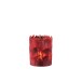 Photophore en verre - Plumes Bordeaux 8x8x9 cm Photophore en verre - Plumes Bordeaux 8x8x9 cm