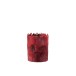 Photophore en verre - Plumes Bordeaux 8x8x9 cm Photophore en verre - Plumes Bordeaux 8x8x9 cm