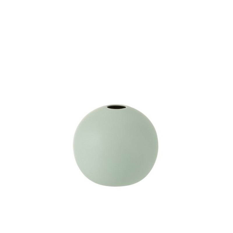 Vase boule en céramique vert menthe 18x18x18 cm