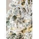 Caja de 4 adornos navideños de cristal transparente 10x10x10 cm