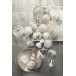 Boite de 4 boules de Noël en verre blanc 10x10x10 cm