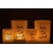 Set de 2 photophores en verre blanc 10x10x12 cm Set de 2 photophores en verre blanc 10x10x12 cm