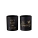 Set de 2 photophores en verre noir - or 7x7x8 cm Set de 2 photophores en verre noir - or 7x7x8 cm