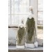 Père Noël en textile vert 24x19x75 cm