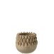 Vaso cerâmica cinzenta 15,5 x 15,5 x 14,5 cm