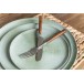 Assiette plate en céramique vert menthe D23cm Assiette plate en céramique vert menthe D23cm