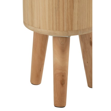 Set de 3 cache-pot en bois naturel 27x27x50 cm