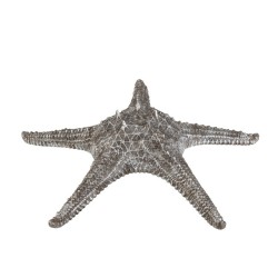 Estrella de mar resina gris/plateado 37x37 cm