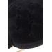Fauteuil bouton 1 personne avec coussin en textile noir 90x75x73 cm