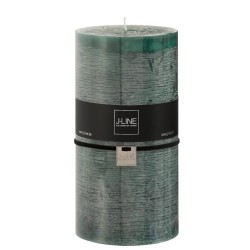 Bougie cylindrique 140H en Paraffine vert 10x10x20 cm