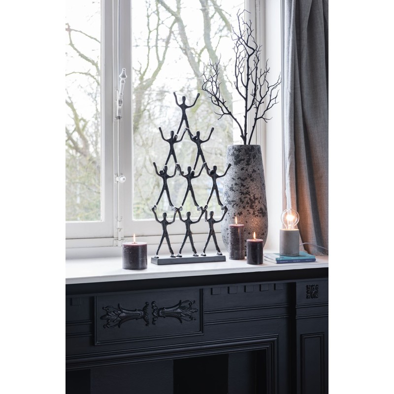 Bougie 80H en Paraffine gris 10x10x10 cm Bougie 80H en Paraffine gris 10x10x10 cm