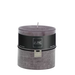 Bougie 80H en Paraffine gris 10x10x10 cm