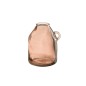 Vase avec anse en verre rose 20x20x25 cm Vase avec anse en verre rose 20x20x25 cm