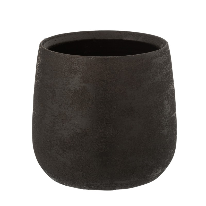 Vaso di fiori in ceramica nera 23x23x22 cm Vaso di fiori in ceramica nera 23x23x22 cm