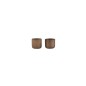 Lot de 2 cache-pots en céramique or cuivré 7x6.5cm Lot de 2 cache-pots en céramique or cuivré 7x6.5cm