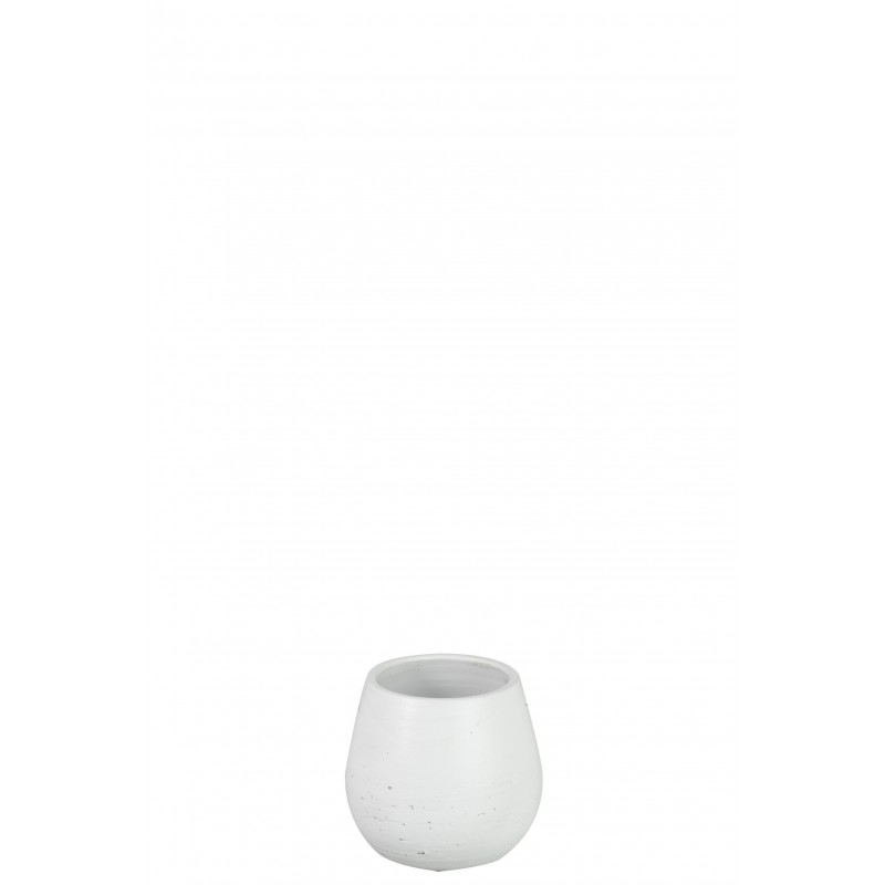 cache-pot céramique blanc