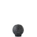 Lampe Led Boule Orientale Pile Metal Noir/White Wash H 18 cm