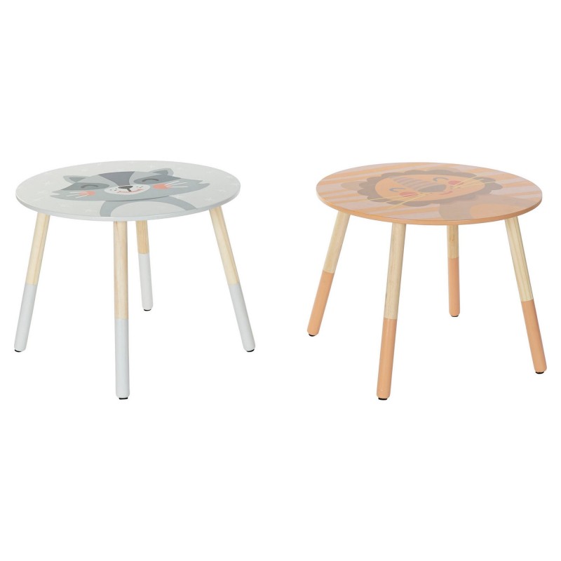 Table pour enfant Thyann Gris Orange Pin (2 pcs) (59 x 55 x 48 cm)