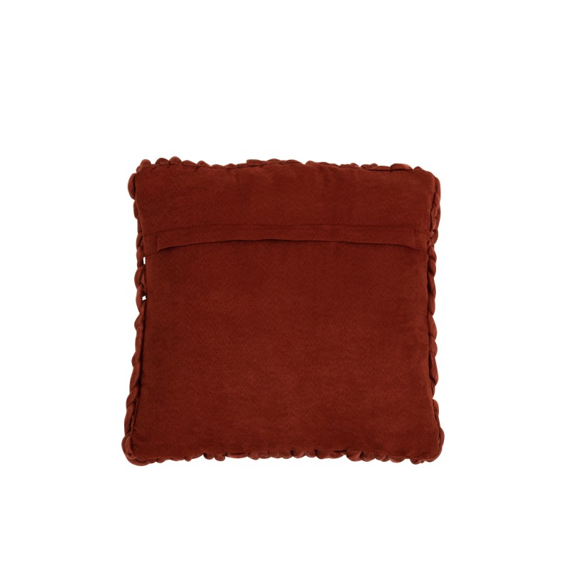 Coussin carré tricoté en acrylique rouge 40x40cm Coussin carré tricoté en acrylique rouge 40x40cm