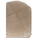 Pouf avec franges en cuir gris 54x54x37 cm