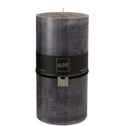 Bougie cylindrique 140H en Paraffine gris 10x10x20 cm