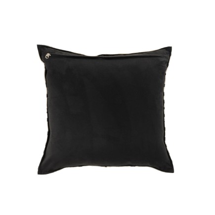 2 coussins jungle en cuir marron 45x45cm