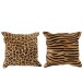 2 coussins jungle en cuir marron 45x45cm 2 coussins jungle en cuir marron 45x45cm